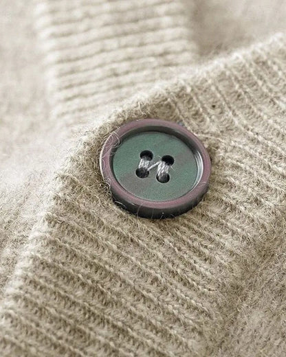 Vernon | Beige Button Cardigan