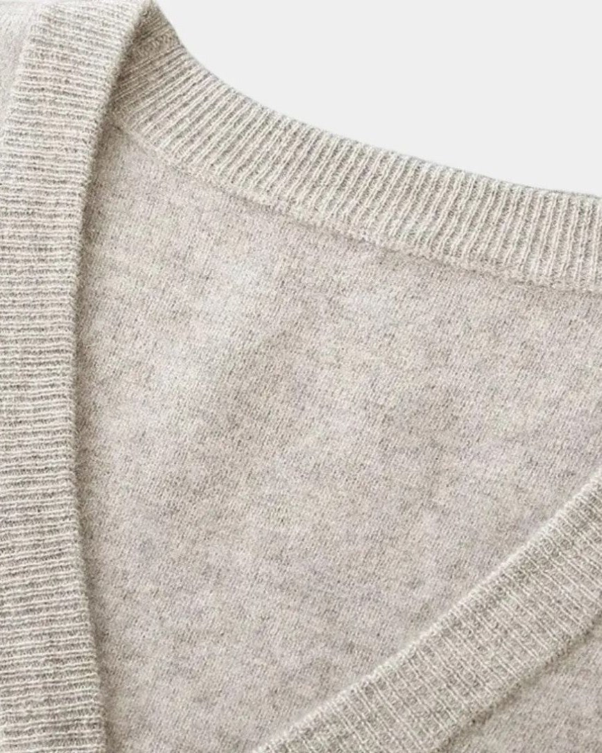 Vernon | Beige Button Cardigan