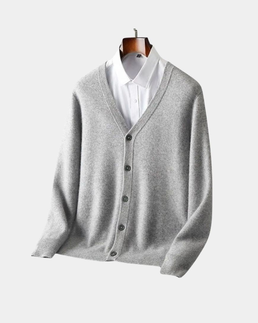 Vernon | Beige Button Cardigan
