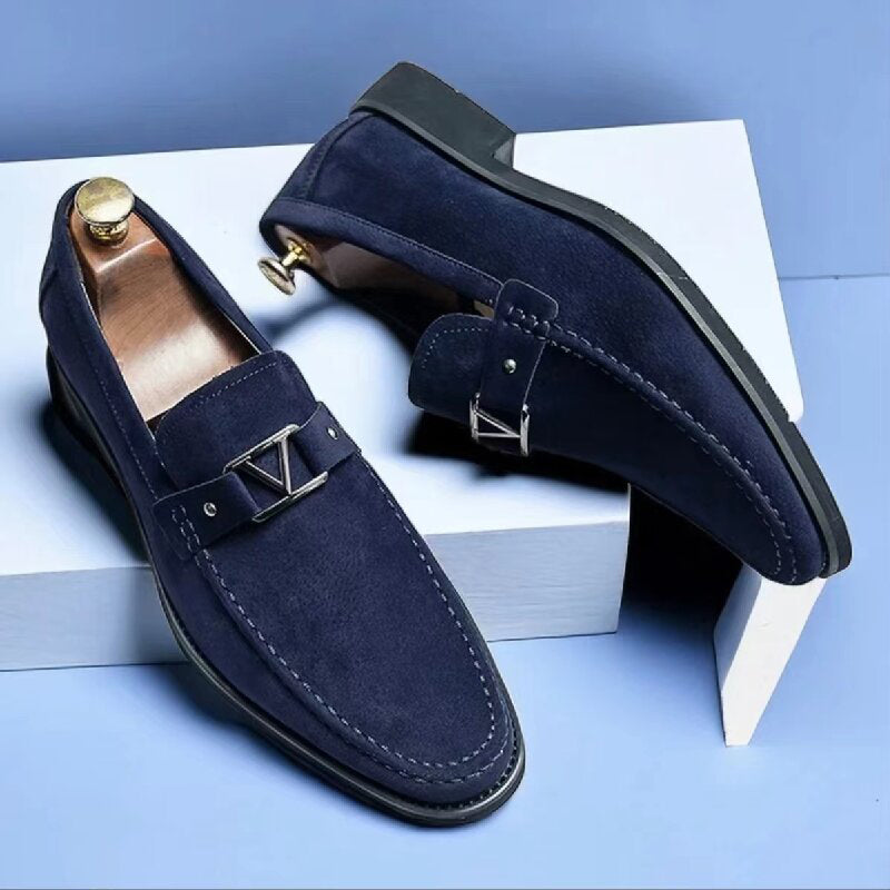 Daniel | Suede Buckle Loafers