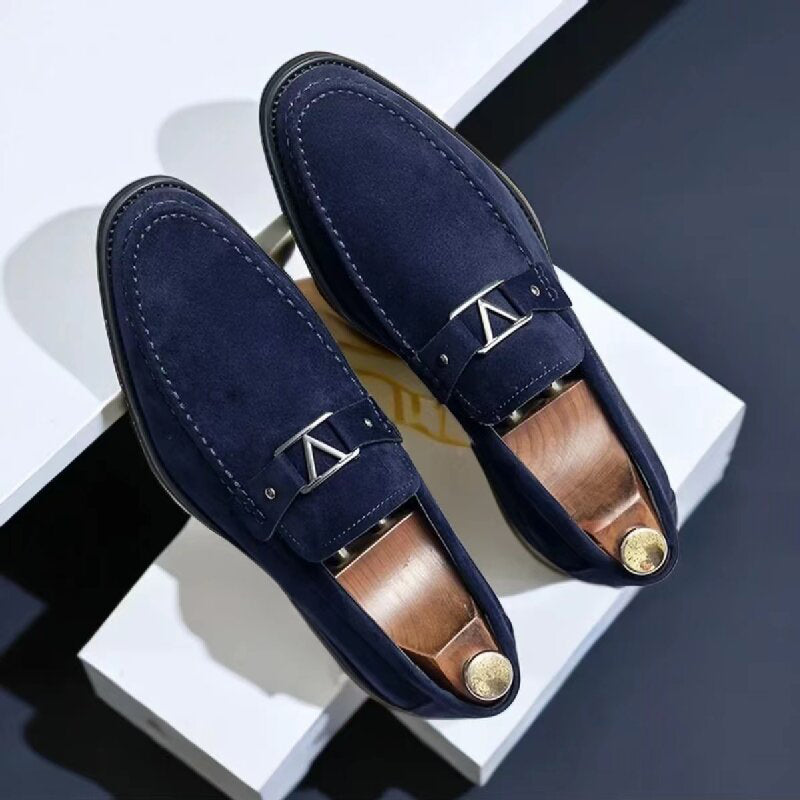 Daniel | Suede Buckle Loafers