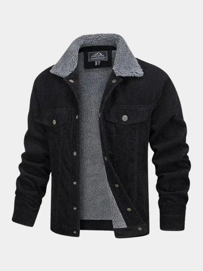 Vincent | Green Sherpa-Lined Jacket