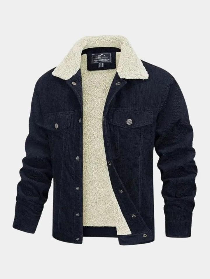 Vincent | Green Sherpa-Lined Jacket