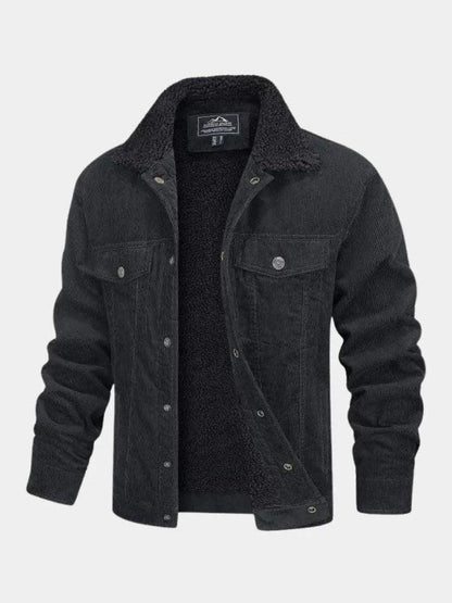 Vincent | Green Sherpa-Lined Jacket