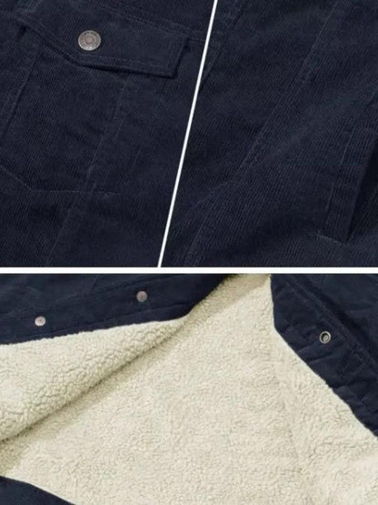 Vincent | Green Sherpa-Lined Jacket
