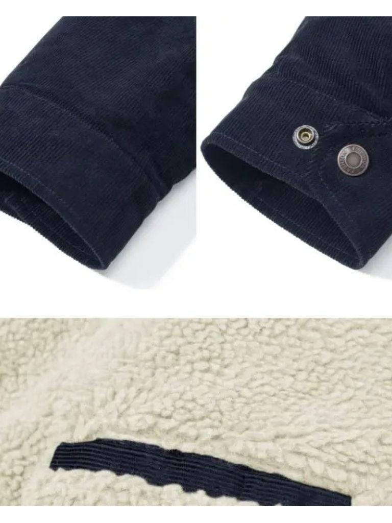 Vincent | Green Sherpa-Lined Jacket