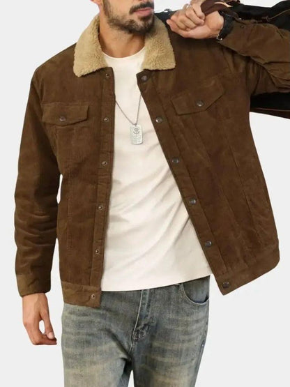 Vincent | Green Sherpa-Lined Jacket