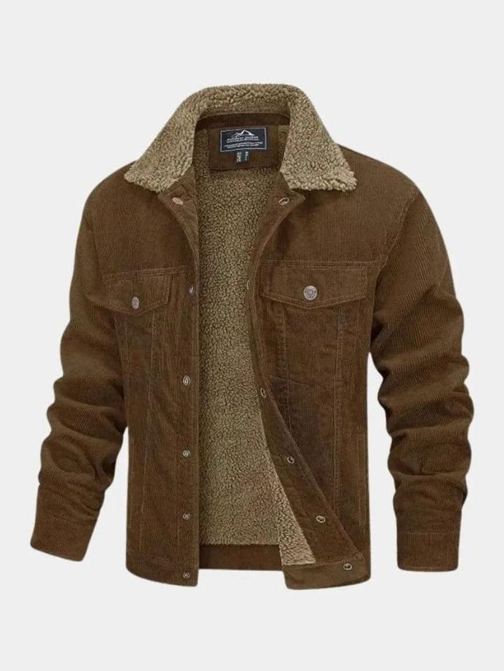 Vincent | Green Sherpa-Lined Jacket