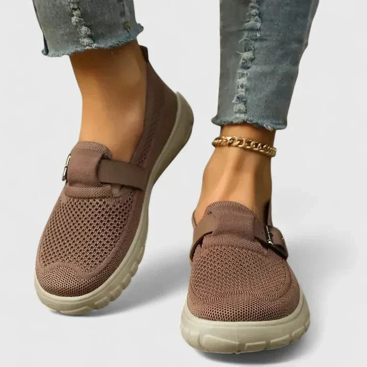 Vera | Black Knitted Comfort Loafers