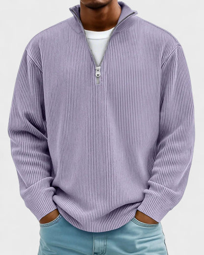 Gregory | Burgundy Half-Zip Jumper