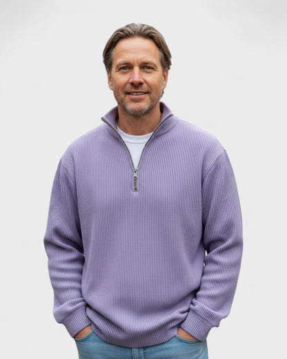 Gregory | Burgundy Half-Zip Jumper