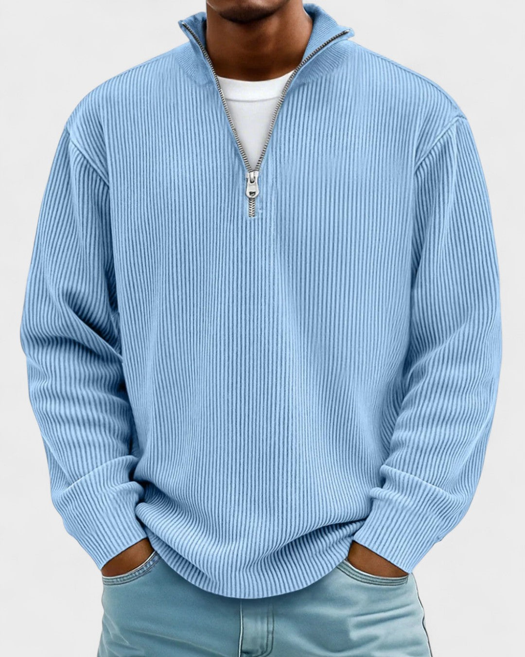 Gregory | Burgundy Half-Zip Jumper