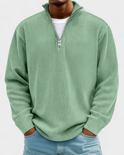 Gregory | Burgundy Half-Zip Jumper