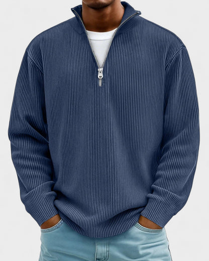 Gregory | Burgundy Half-Zip Jumper