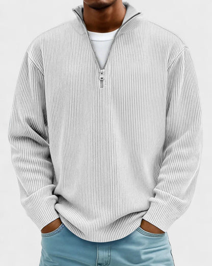 Gregory | Burgundy Half-Zip Jumper