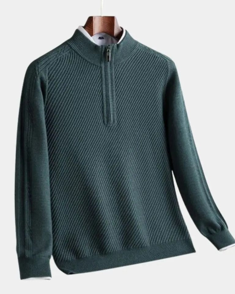 Wilfred | Taupe Half-Zip Jumper