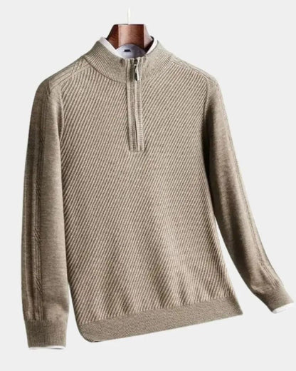 Wilfred | Taupe Half-Zip Jumper