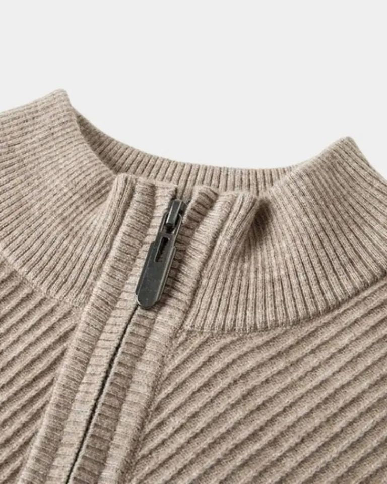 Wilfred | Taupe Half-Zip Jumper