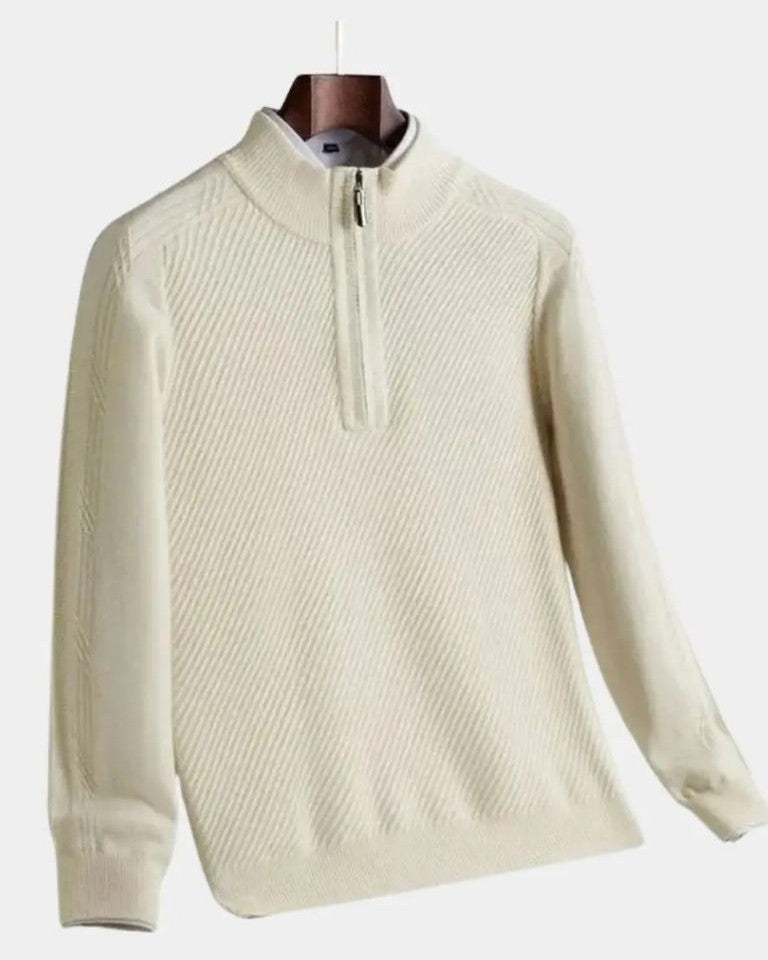 Wilfred | Taupe Half-Zip Jumper