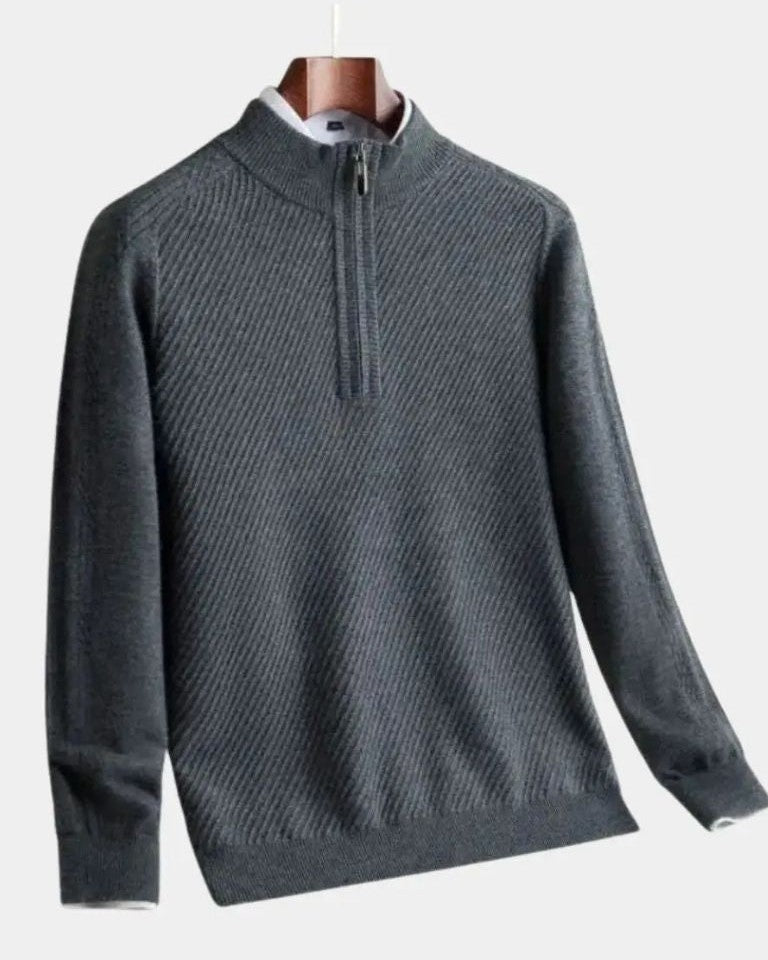 Wilfred | Taupe Half-Zip Jumper