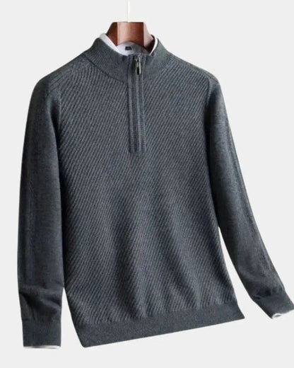 Wilfred | Taupe Half-Zip Jumper