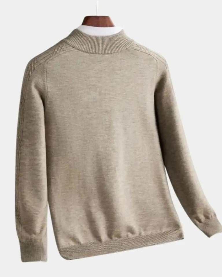 Wilfred | Taupe Half-Zip Jumper