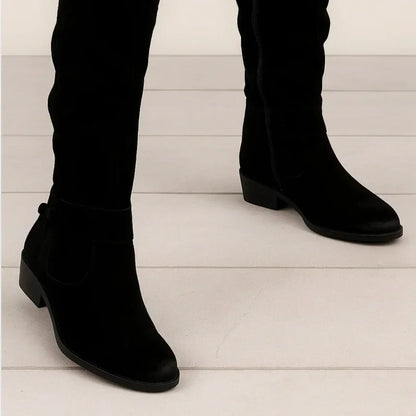 Minnie | Beige Knee-High Boots