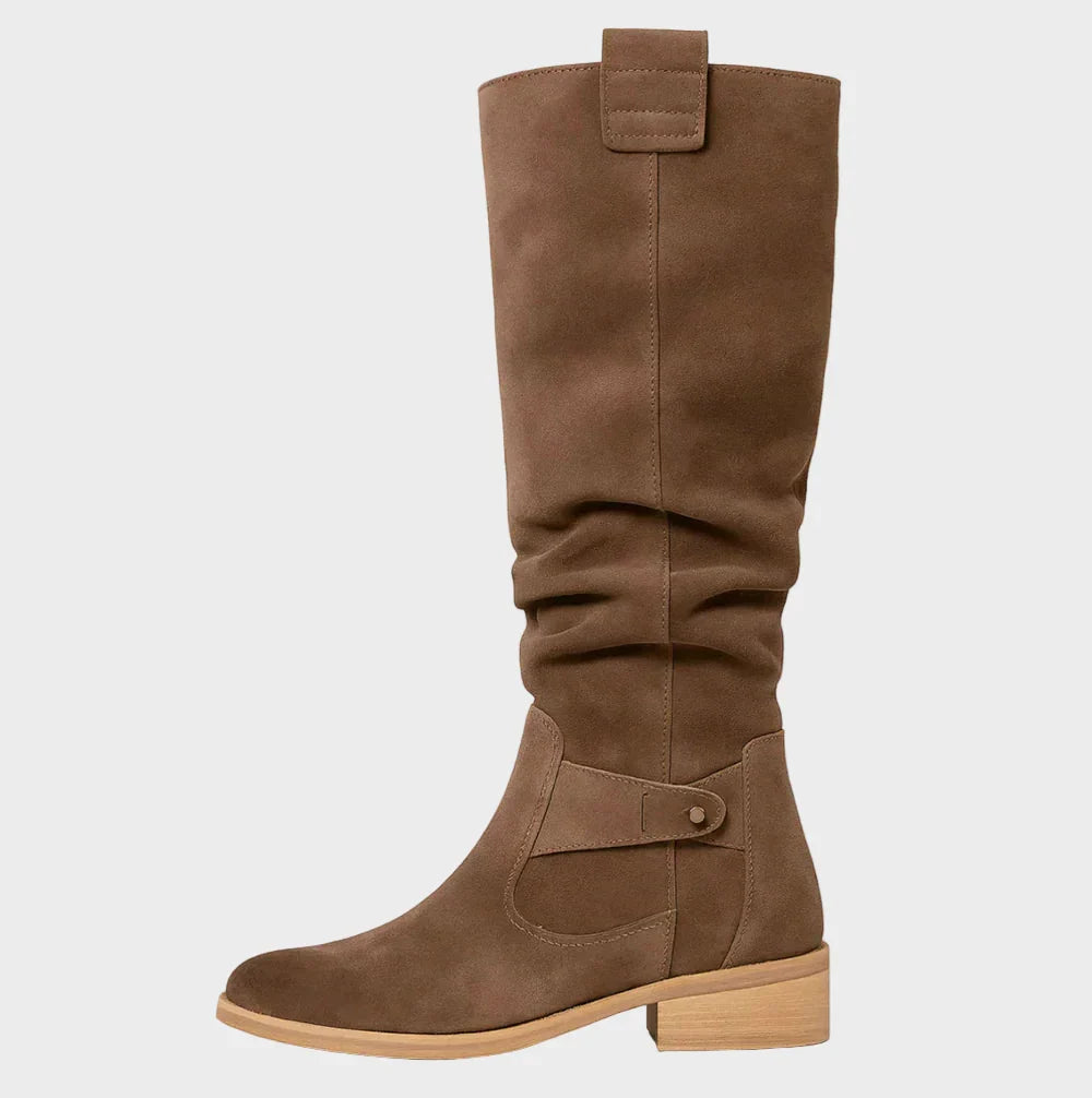 Minnie | Beige Knee-High Boots