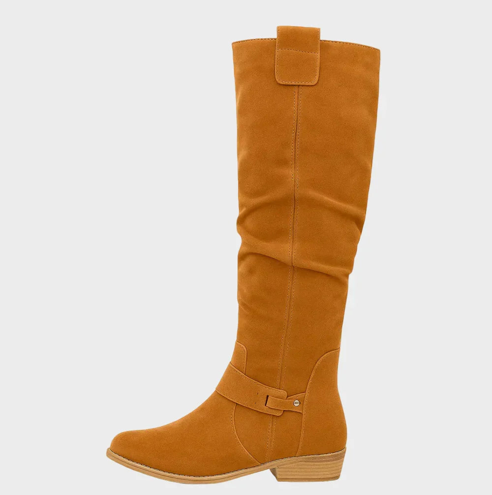 Minnie | Beige Knee-High Boots
