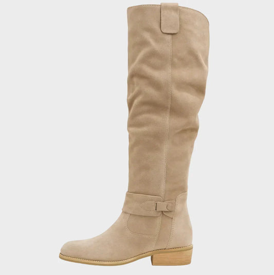 Minnie | Beige Knee-High Boots