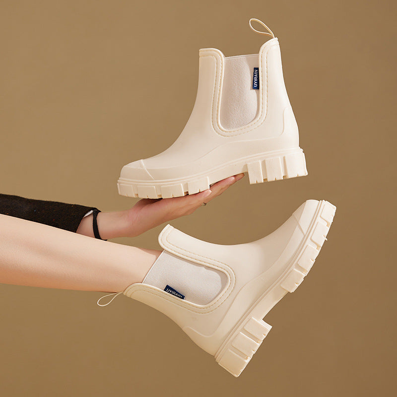 Velma | Taupe Chunky Chelsea Boots