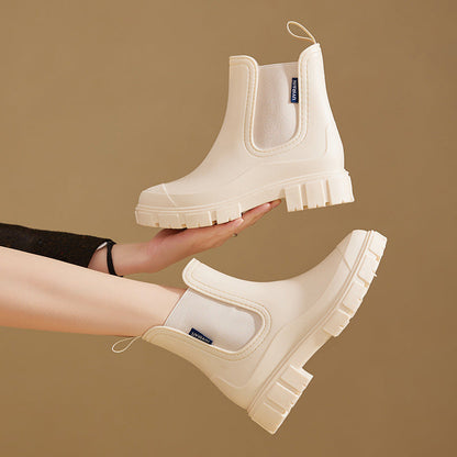 Velma | Taupe Chunky Chelsea Boots
