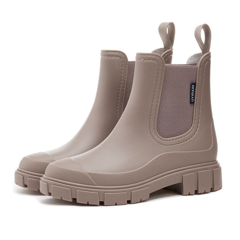Velma | Taupe Chunky Chelsea Boots