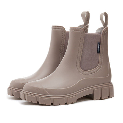Velma | Taupe Chunky Chelsea Boots