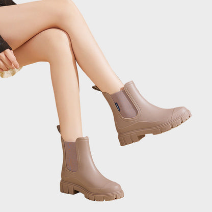 Velma | Taupe Chunky Chelsea Boots