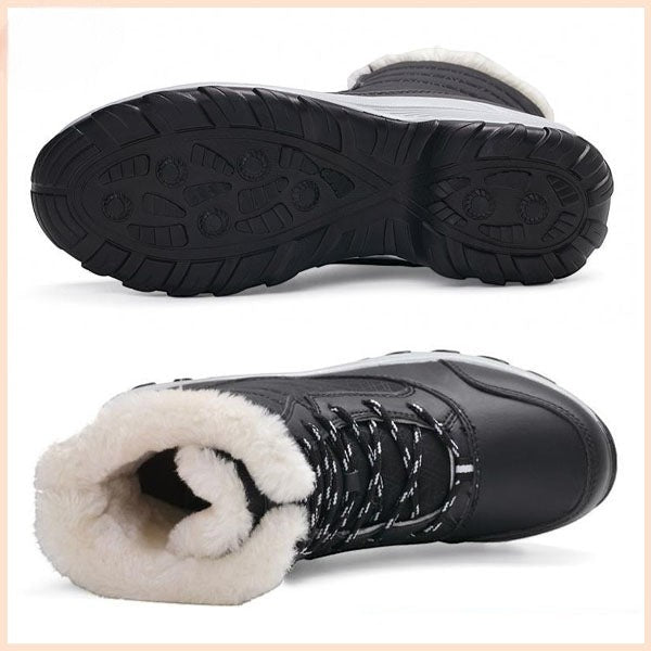 Vicky | Navy Lace-Up Winter Boots