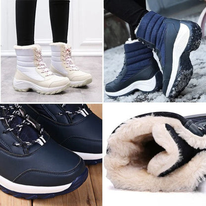 Vicky | Navy Lace-Up Winter Boots