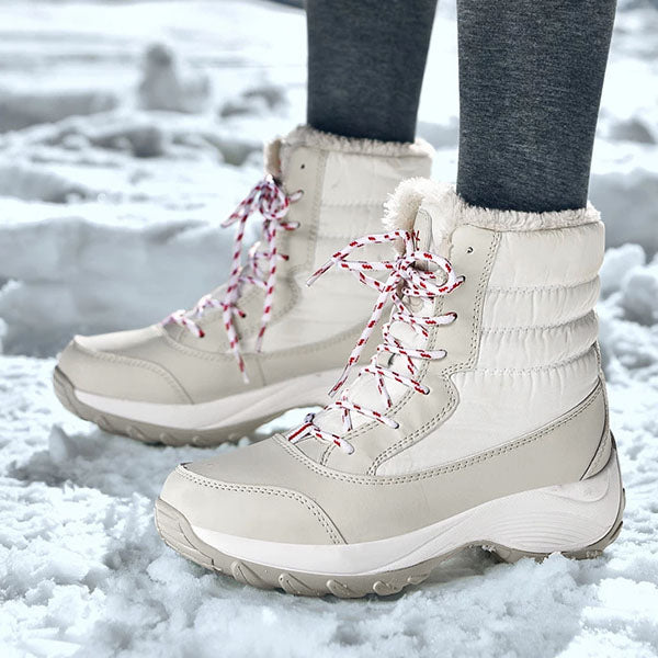 Vicky | Navy Lace-Up Winter Boots