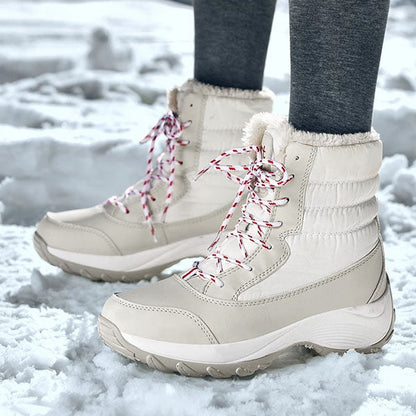 Vicky | Navy Lace-Up Winter Boots