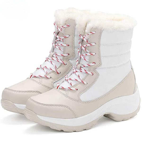 Vicky | Navy Lace-Up Winter Boots
