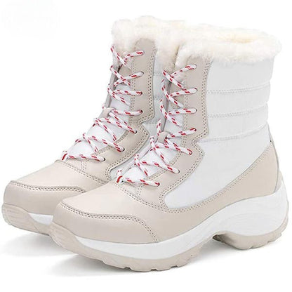 Vicky | Navy Lace-Up Winter Boots