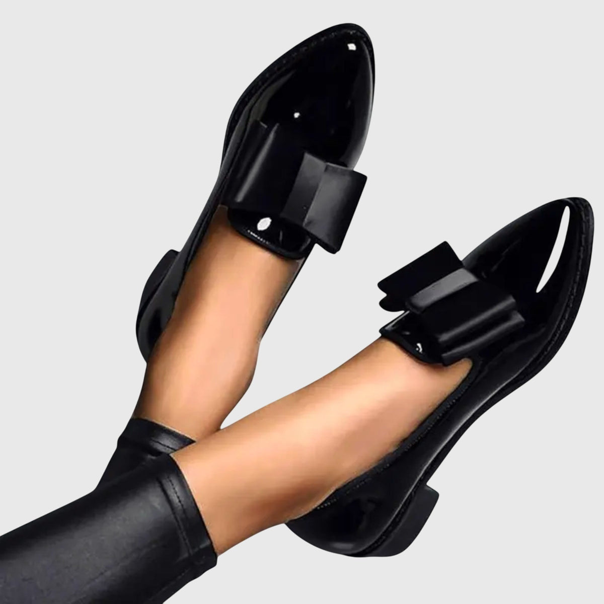 Viola | Burgundy Patent-Look Bow Loafers