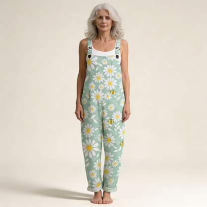 Leonie | Mint Daisy Dungarees