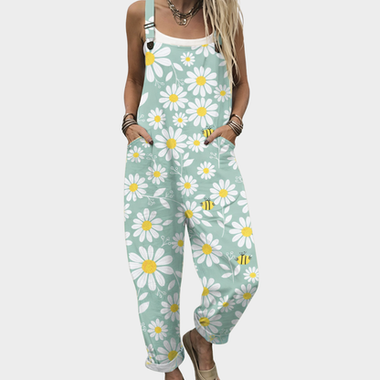 Leonie | Mint Daisy Dungarees