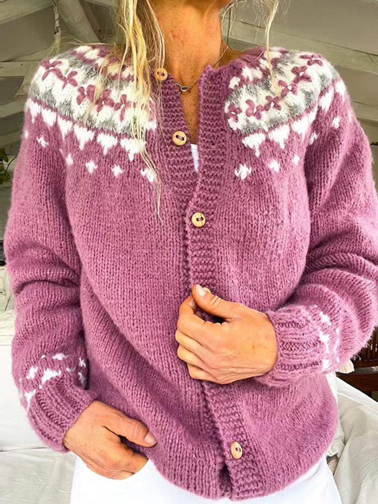 Susan | Dusty Pink Nordic-Inspired Cardigan