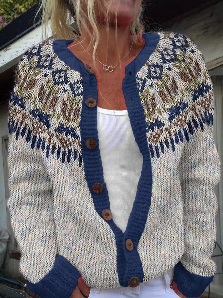 Judith | Cream Heritage Yoke Cardigan