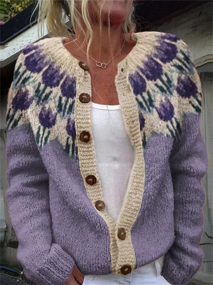 Helen | Lilac Tulip Cardigan