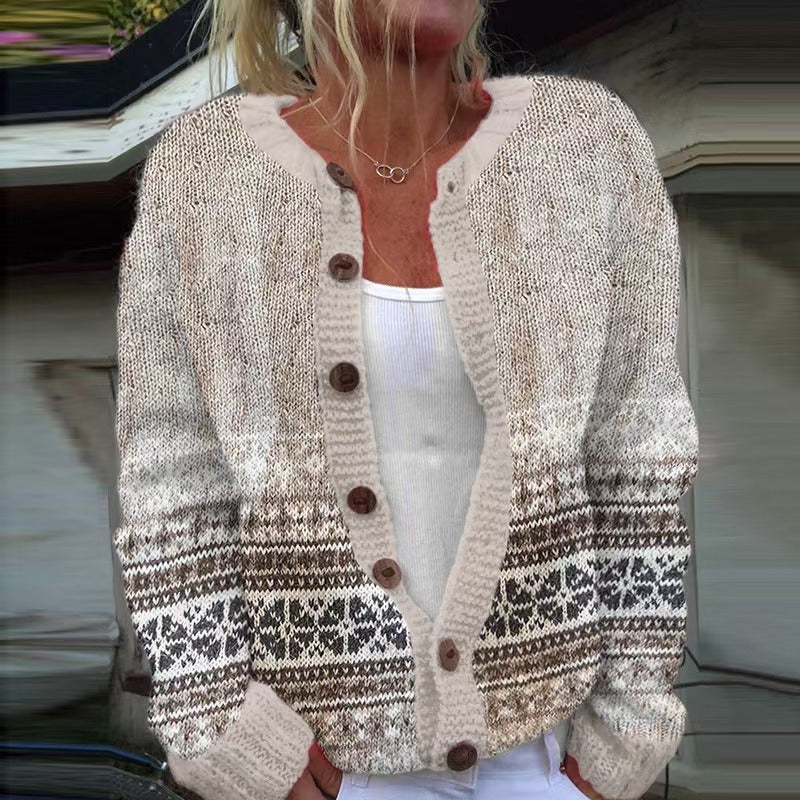 Patricia | Cream Heritage-Inspired Cardigan