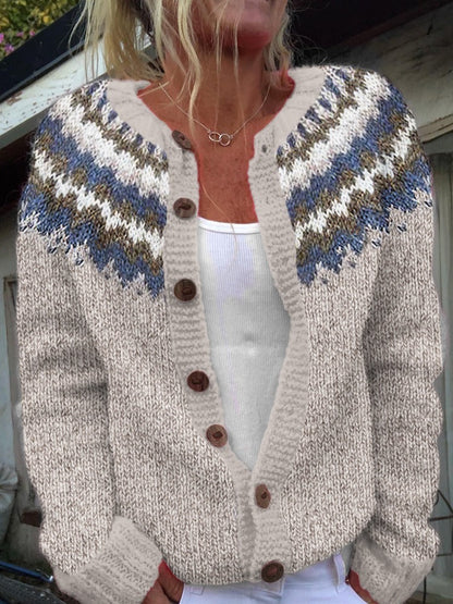 Margaret | Cream Floral Yoke Cardigan