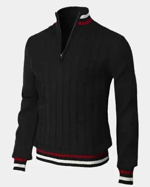 William | Half-Zip Funnel-Neck Jumper